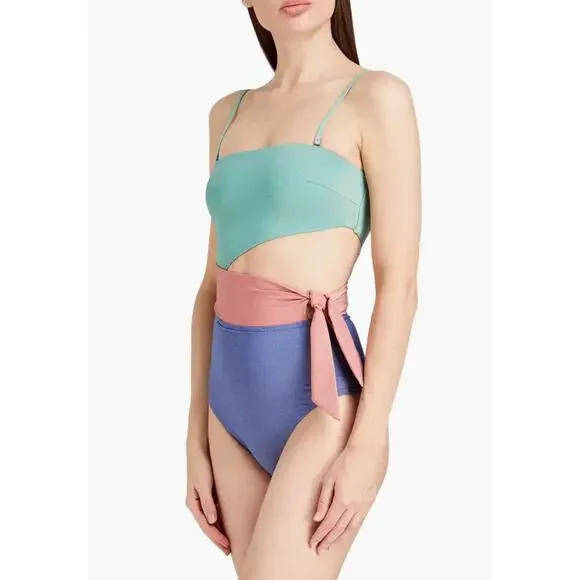 Zimmermann Lurex Cutout Bandeau One-Piece Swimsuit Size 4 NWT - Picture 10 of 11